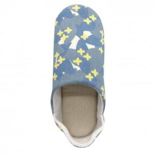 PAGE ONE ページワン　plantsバブーシュスリッパ　80　BLUE GREEN　GRK14...