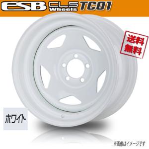 ホイール新品 1本のみ ESB CLS TC-01 ホワイト 深リム鉄チン 15インチ 5H114.3 8J+20 73.1 送料無料｜cartel0602