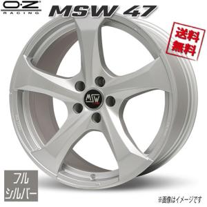 OZレーシング MSW47 フルシルバー 19インチ 5H112 9J+29 1本 66.56 業販4本購入で送料無料｜cartel0602