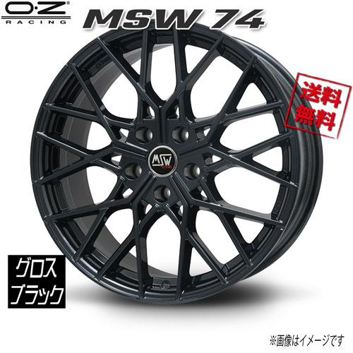 OZレーシング MSW74 グロスブラック 19インチ 5H108 8J+45 1本 73 業販4本...