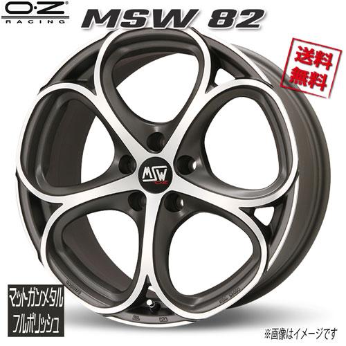 OZレーシング MSW82 マットガンメタルフルポリッシュ 18インチ 5H110 8J+30 4本...