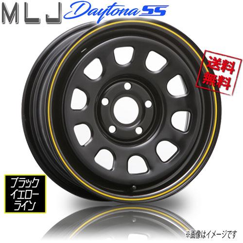 ホイール新品 1本のみ MLJ デイトナ SS ブラック イエローライン DAYTONA 15インチ...