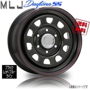 ホイール新品 1本のみ MLJ デイトナ SS ブラック レッド/ブルーライン DAYTONA 16インチ 6H139.7 7J+38 業販4本購入で送料無料｜cartel0602