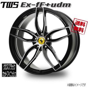 TWS TWS Ex-fF+udm グロスブラックカットフィニッシュ 20インチ 5H114.3 8J+45.7 4本 業販4本購入で送料無料｜cartel0602