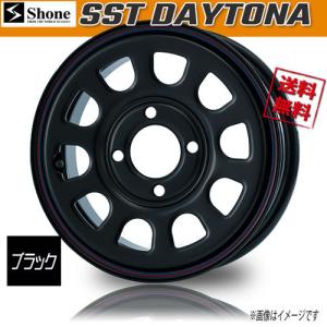 新品ホイール　14X5.0デイトナスチール　マットブラック4本セット　キャップ付 新品ホイール 14X5.0デイトナスチール マットブラック4本セット