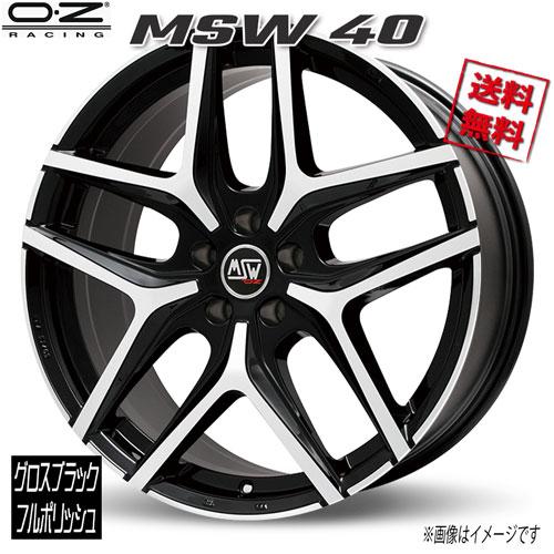 OZレーシング MSW40 グロスブラックフルポリッシュ 18インチ 5H112 8J+40 1本 ...
