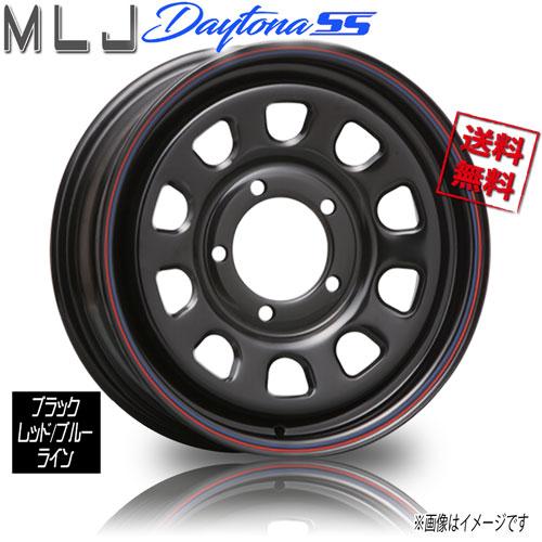 ホイール新品 1本のみ MLJ デイトナ SS ブラック レッド/ブルーライン DAYTONA 15...