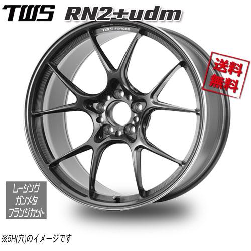 TWS TWS RN2+udm レーシングガンメタ／フランジカット 20インチ  12J+44 4本...