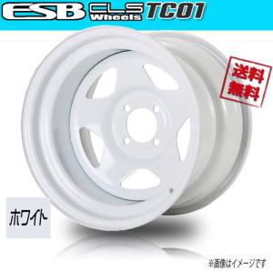 tc01ホイール ホイール新品 2本セット ESB CLS TC-01 ホワイト 深リム鉄チン 15