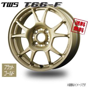 TWS TWS T66-F フラットゴールド 15インチ 4H100 7J+35 1本 67 業販4本購入で送料無料