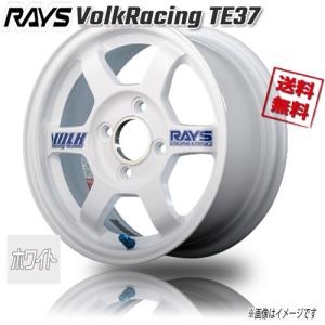 RAYS VolkRacing TE37 ホワイト WH 13インチ 4H100 6J+38 4本 60