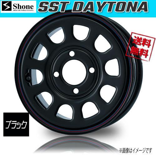 ホイール新品 4本セット SHONE SST DAYTONA ブラック FR55キャップ別売 14イ...