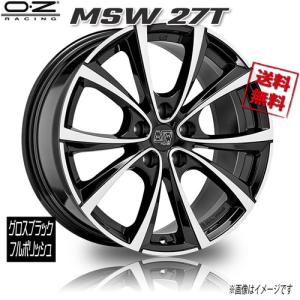 OZレーシング MSW 27T グロスブラックフルポリッシュ 18インチ 5H114.3 8.5J+40 1本 64,12 業販4本購入で送料無料｜cartel0602y