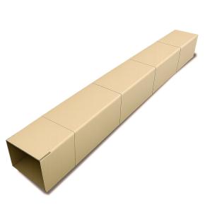 厚さ1mm 折り配送 ゴルフ ドライバー 梱包箱 ポスター 長物 段ボール 1枚セット ダンボール 茶色 サイズ小 茶色 外寸約158x158x1245mm 日本製 長物 収納 梱包