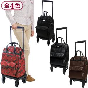 美品✨島製作所 ショッピングカート　サイドカー　メロディスムーズST 花柄　軽量 島製作所 メロディスムーズST小花 BK 4945528351356