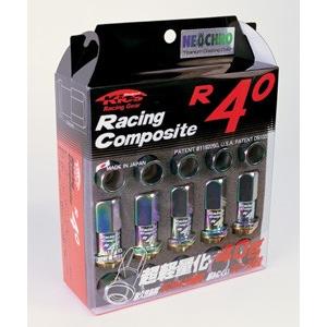 日本製 レーシングコンポジットR40/20個入り/4個は予備/ライフ/ホンダ/M12×P1.5/ナットset/ロック無し/ネオクロ/RC01N