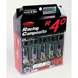 日本製 レーシングコンポジットR40/20個入り/4個は予備/ライフ/ホンダ/M12×P1.5/ロック&ナットsetネオクロ/RC11N