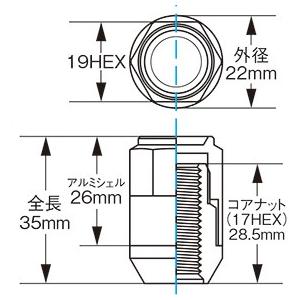 日本製 シェルtypeロックナットSet/20...の詳細画像2
