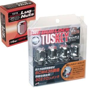 日本製 ブルロックタスキー＋ナットSET/ファミリアアスティナ/マツダ/M12X1.5/21mm/メッキ/ロック&ナット/4H5H共用