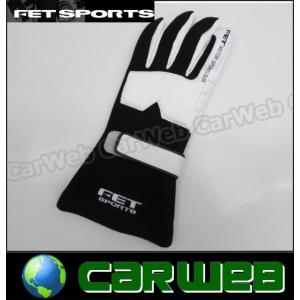 FET SPORT (FET スポーツ) 3Dレーシンググローブ カラー:ブラック/ホワイト サイズ:M 【代金引換不可商品】｜carweb2