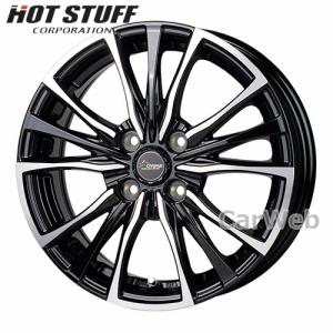 HOT STUFF Chronus CH-110 ホットスタッフ クロノス CH110 軽自動車 4.5J-15 +45 4H100 メタリックブラックポリッシュ 2本以上ご注文にて