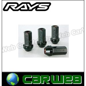 RAYS  17HEX レーシングナット M12×1.5 BK 48mm 4個パック 74130000204BK