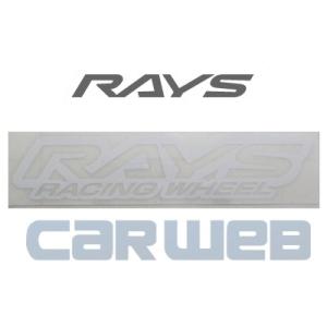[74040200008WH] RAYS racingLOGO ステッカー W250mm ヌキ文字 WH(ホワイト) No.20｜carweb