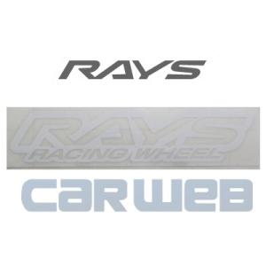 [74040200011WH] RAYS racingLOGO ステッカー W140mm ヌキ文字 WH(ホワイト) No.22｜carweb