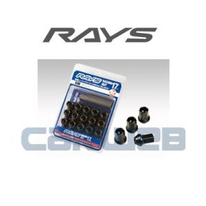 [74130000230BK] RAYS 17HEX レーシングナット M12×1.5 BK(ブラック) 35mm（ミディアムタイプ） 16個パック｜carweb