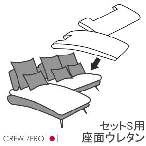 クルー・ゼロ日本製専用 交換用座面ウレタン 高密度 セットS用 190幅 通常宅配便 受注生産品 ソファオプション