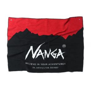 NANGA FLAME RESISTANT LOGO BLANKET/フレームレジスタントロゴブランケット RED×BLK 4938101109451｜cascaderocks