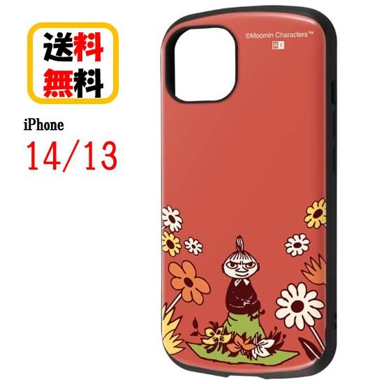 ムーミン iPhone 14 13 スマホケース 耐衝撃ケース MiA リトルミイ＆お花 IN-AP...