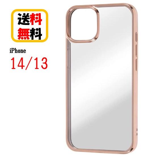 iPhone 14 13 スマホケース TPU ソフトケース META Frame ピンクゴールド ...