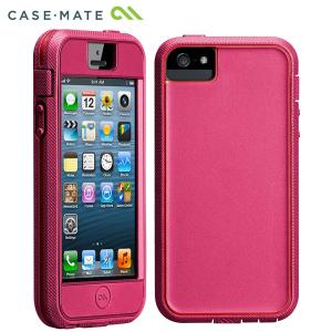 Case-Mate iPhone5 用 高耐衝撃ハードケース タフ エクストリーム, リップスティック ピンク/フレイム レッド｜case-mate