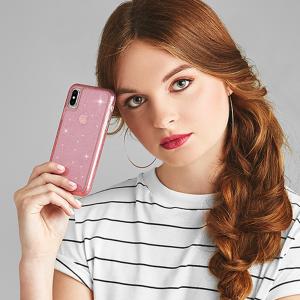 Case-Mate iPhoneXR キラキラとラメが輝く耐衝撃ケース ピンク Sheer Crystal-Blush｜case-mate