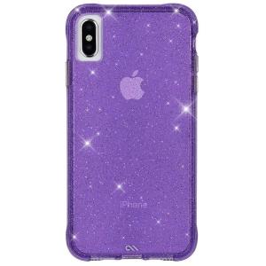 Case-Mate iPhoneXs Max ラメがキラキラと輝く耐衝撃ハードケース パープル Sheer Crystal-Purple｜case-mate