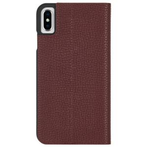 Case-Mate iPhoneXs Max カード収納ポケット付き 二つ折手帳型ケース ブラウン ...