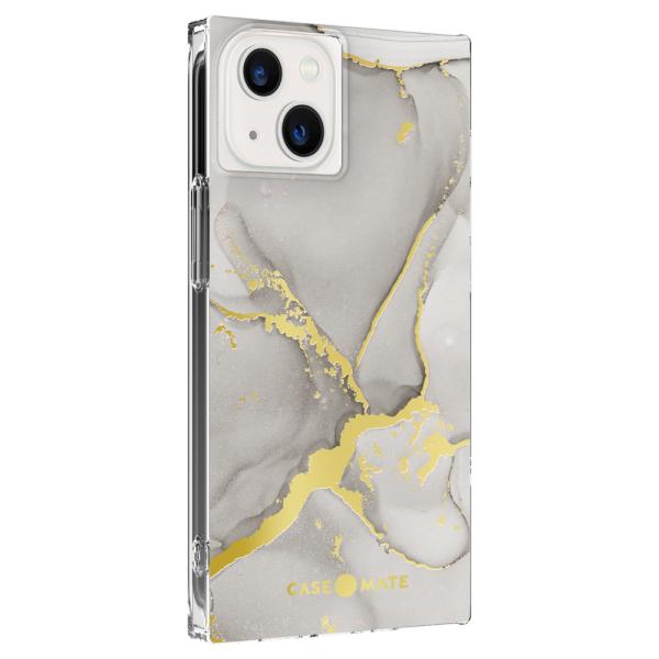 【四角いデザインの耐衝撃ソフトケース】iPhone 13 用 BLOX - Fog Marble