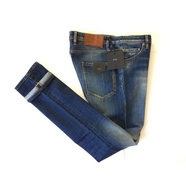 PT05 ピーティーゼロチンクエ 美脚デニム 34インチ テーパード ジーンズ ウオッシュ ストレッ...