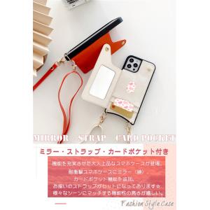 ストラップ付きiphoneケース おしゃれ ミ...の詳細画像2