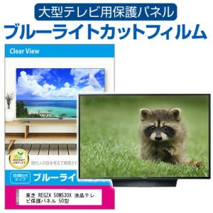 液晶テレビ保護パネル ブルーライトカット 50型 50インチ ベルト付