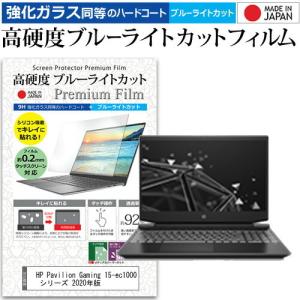 HP Pavilion Gaming 15-ec1000 シリーズ 2020年版  15.6インチ 機種で使える 強化ガラス と 同等の 高硬度9H ブルーライトカット 液晶 保護 フィルム