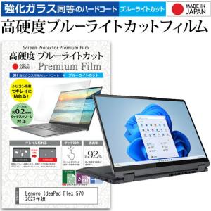 Lenovo IdeaPad Flex 570 2023年版 (14インチ) 保護 フィルム カバー シート クリア 光沢 ブルーライトカット 強化ガラスと同等 高硬度9H 液晶保護フィルム