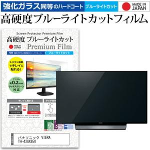 パナソニック VIERA TH-43GX850 43インチ 機種で使える 強化 ガラスフィルム と 同等の 高硬度9H ブルーライトカット クリア光沢 液晶TV 保護 フィルムの商品画像