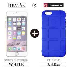 Field Case iPhone6 6s Dark Blue × SCREEN PROTECTOR White｜caseplay