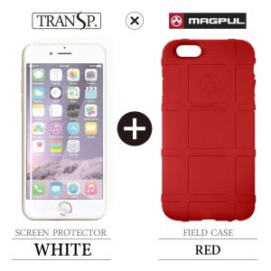 Field Case iPhone 6 6s Red × SCREEN PROTECTOR White｜caseplay