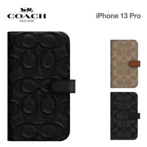 コーチ iPhone13 Pro ケース coach スマホケース プロ 手帳 手帳型 ブランド カード 収納 定期 女性 レディース｜caseplay