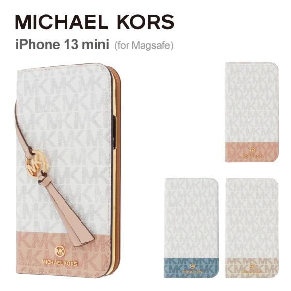 iPhone13mini ケースMICHAEL KORS 手帳型 カード収納 3枚 FOLIO CA...
