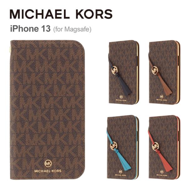 マイケルコース iPhone13 スマホケース Magsafe対応 MICHAEL KORS ブラン...