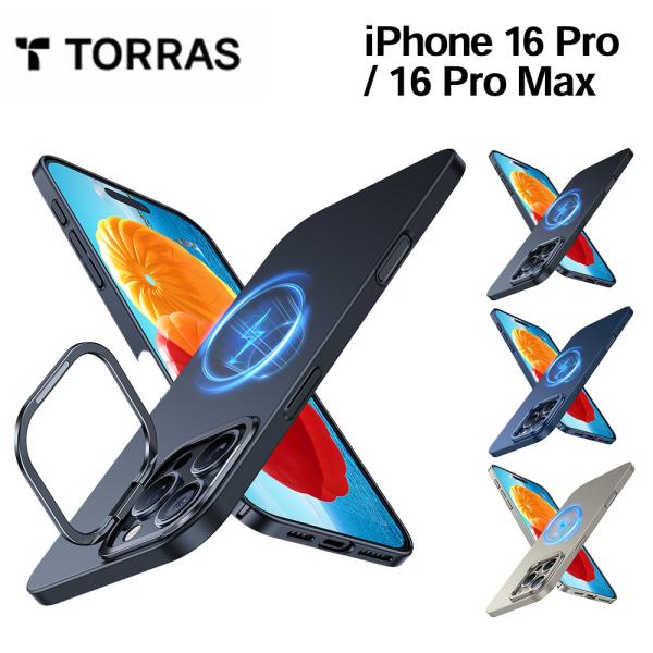 Torras Lstand SlimFit Case for iPhone16Pro 16ProMa...